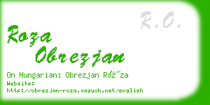 roza obrezjan business card